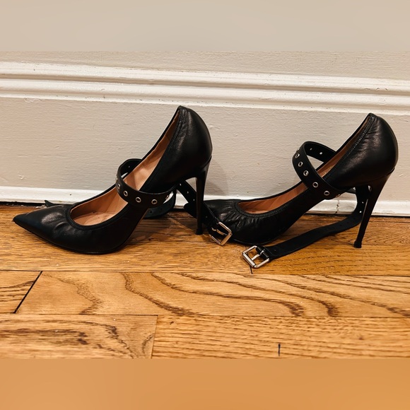 Valentino Black Leather Stiletto Heels - Picture 7 of 10